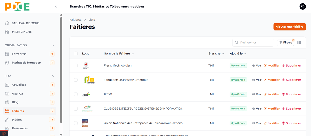 Ajouter une faitière