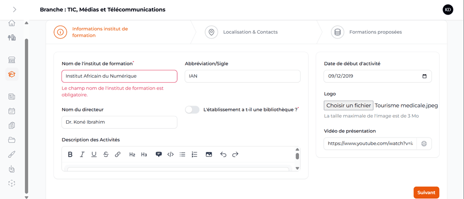 Informations générales